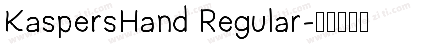 KaspersHand Regular字体转换